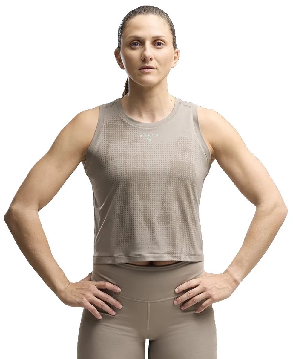 Puma X Hyrox Cloudspun Thermoadapt Cropped Mouwloos T-shirt Vrouw Grijs