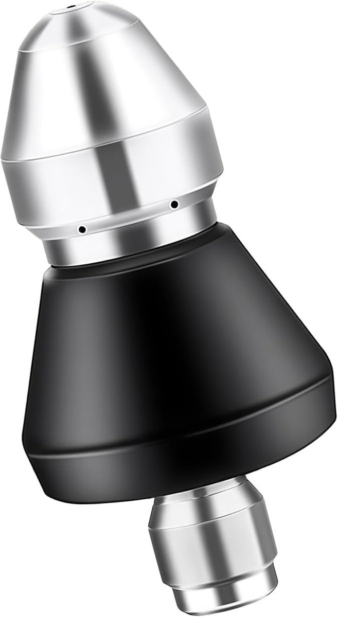 Rioolbuis Reiniger - Afvoerreiniger Mondstuk - Leidingen Ontstoppen - Roestvrij Staal - 6.1 x 3 cm - Zilver