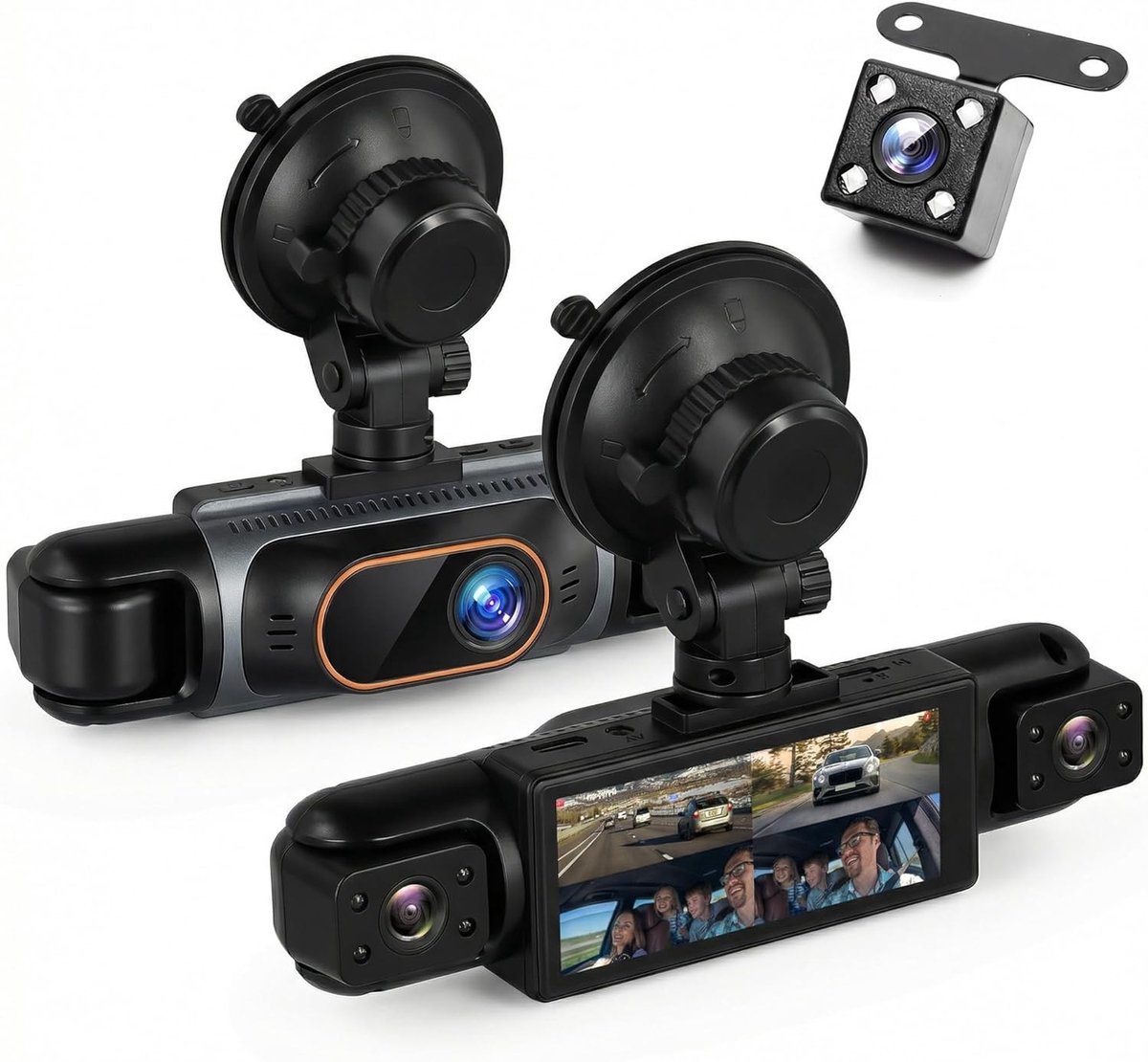 Dashcam - 4-camera systeem - 360° bescherming - Nachtzicht - Voor auto's