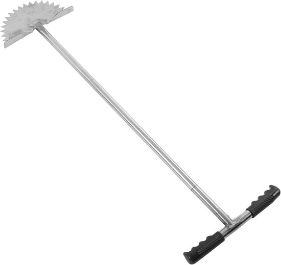 Lawn Edge Cutter, Stainless Steel Manual Grass Edge Cutter with Saw Tooth Blade, Half Moon Edger Tool, T-Handle, for Cleaning Edges Along Sidewalks, Driveways, Gardens — afbeelding 5