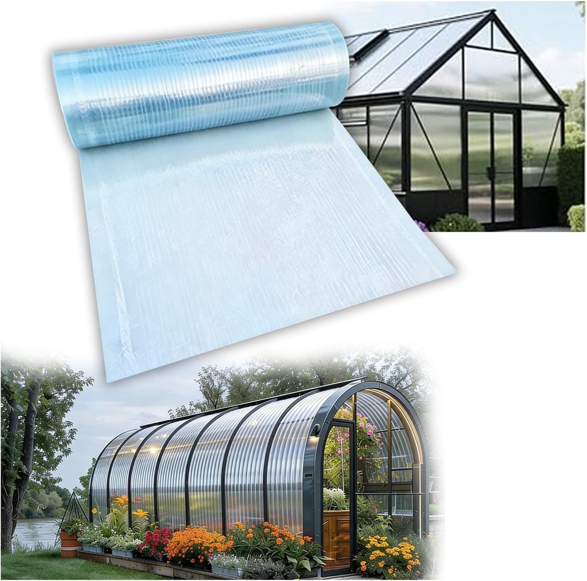 Broeikaspanelen Polycarbonaat - Dakplaten Tuin - Planten Beschermen - UV-bestendig Slagvast - 1x3 Meter - Doorzichtig