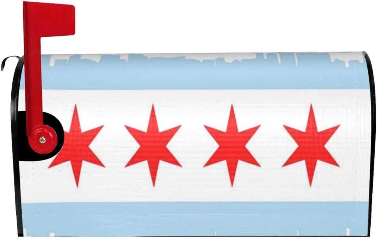 Brievenbushoes Chicago - Magnetische Cover - Decoratie Buiten - Waterdicht Oxford - Standaard Formaat - Zwart