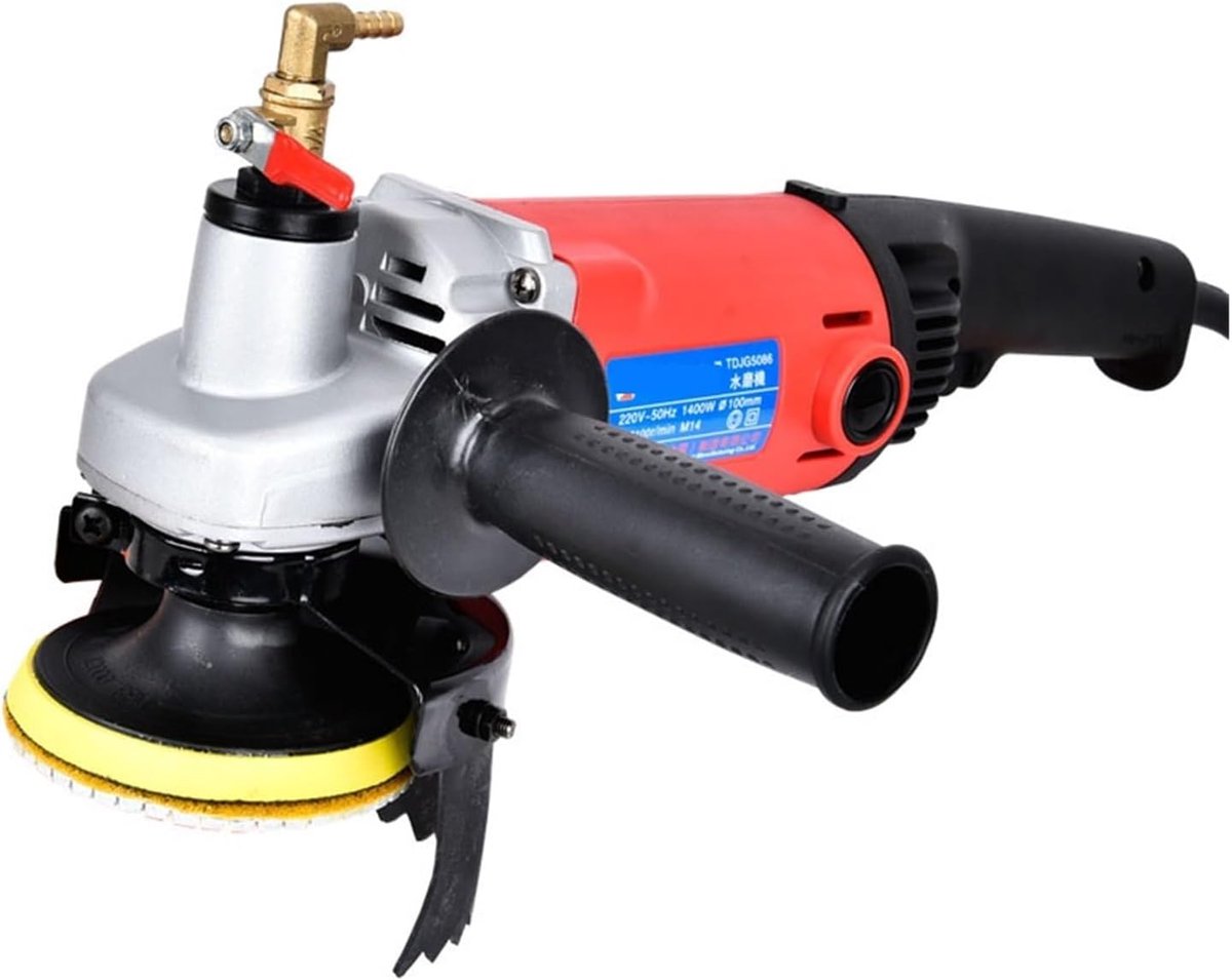 Elektrische Steen Polijstmachine - Natte Slijpmachine - Steen Bewerken - Variabele Snelheid - 100mm Schijf - Rood