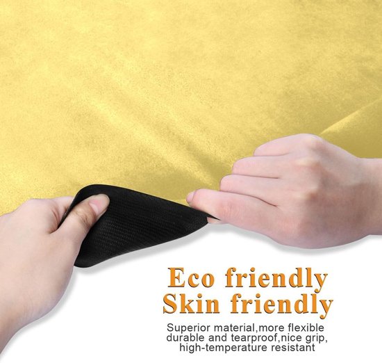 Yoga Mat - Oefenmat Fitness - Thuis Sporten - Natuurlijk Rubber - 180x66 cm - Crèmegeel — afbeelding 5