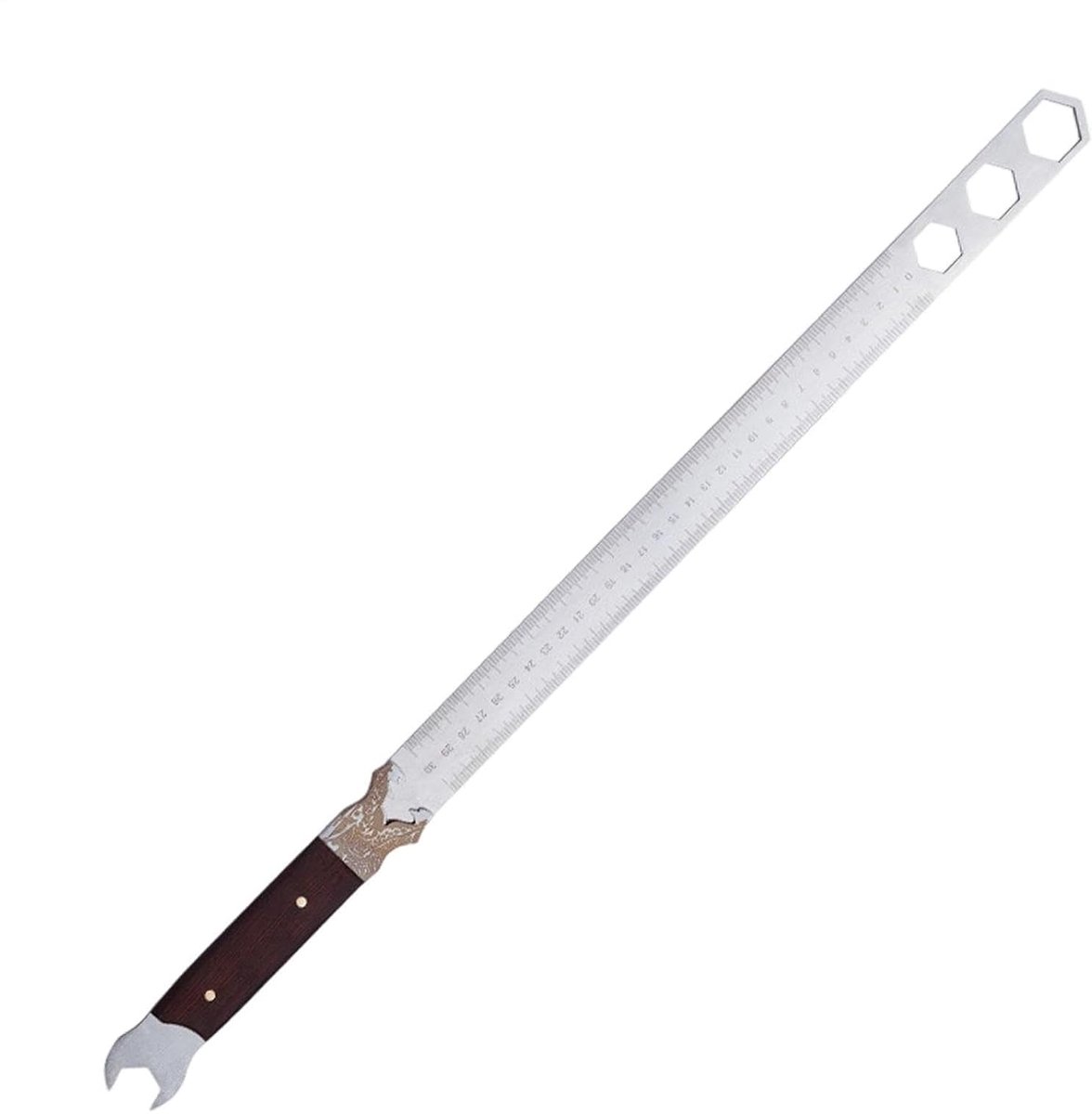 Metrische Liniaal - Rechtkantgereedschap - Precisie Meten - Multifunctioneel Nuttig - 60 cm - Zilver