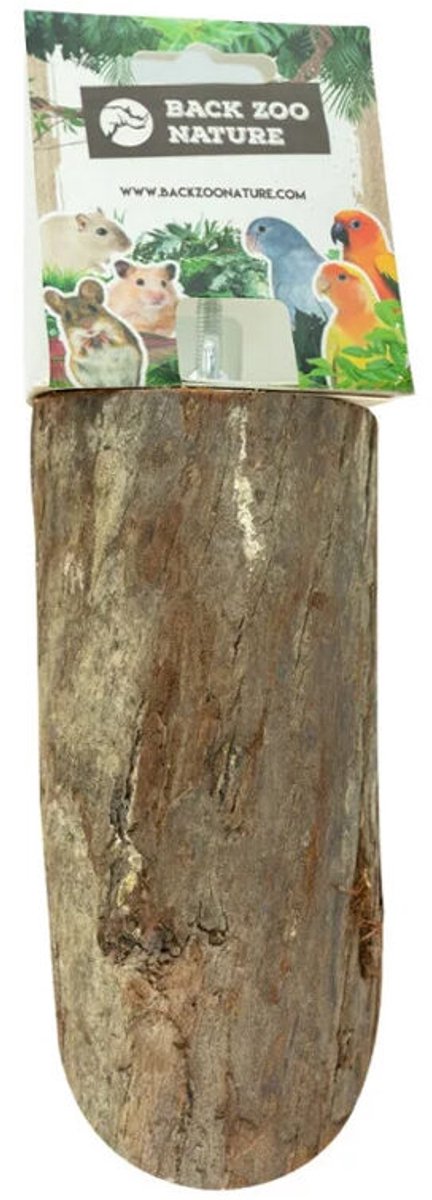 Wood Slice Perch BACK ZOO NATURE - Natuurlijke Zitstok Hout - 17,5x8,5x4 cm Geschikt voor Parkieten en Papegaaien