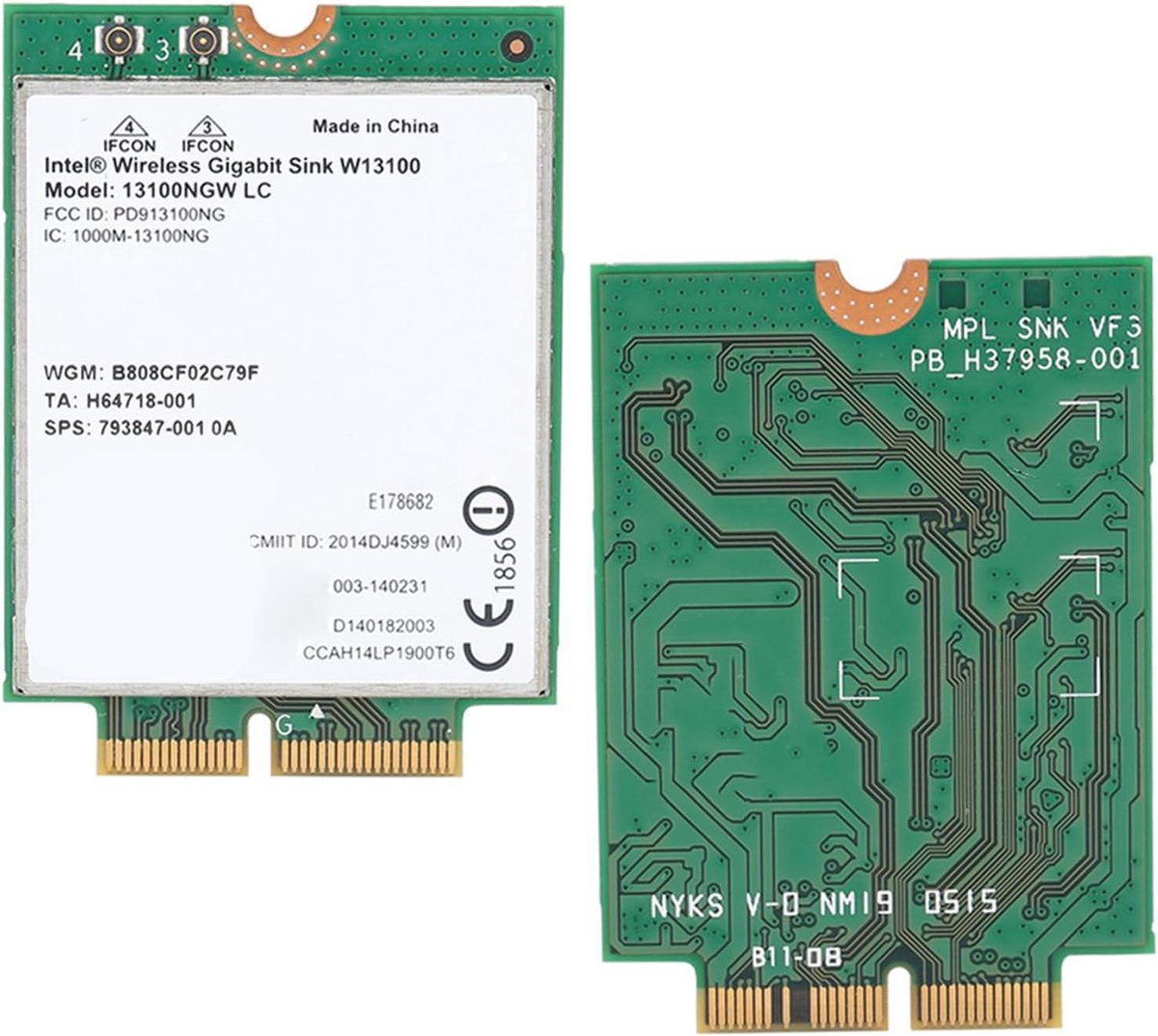 Draadloze Netwerkkaart - Wifi Bluetooth Adapter - Snelle Internetverbinding - Combineert Wifi en Bluetooth - 3.8x3cm - Groen