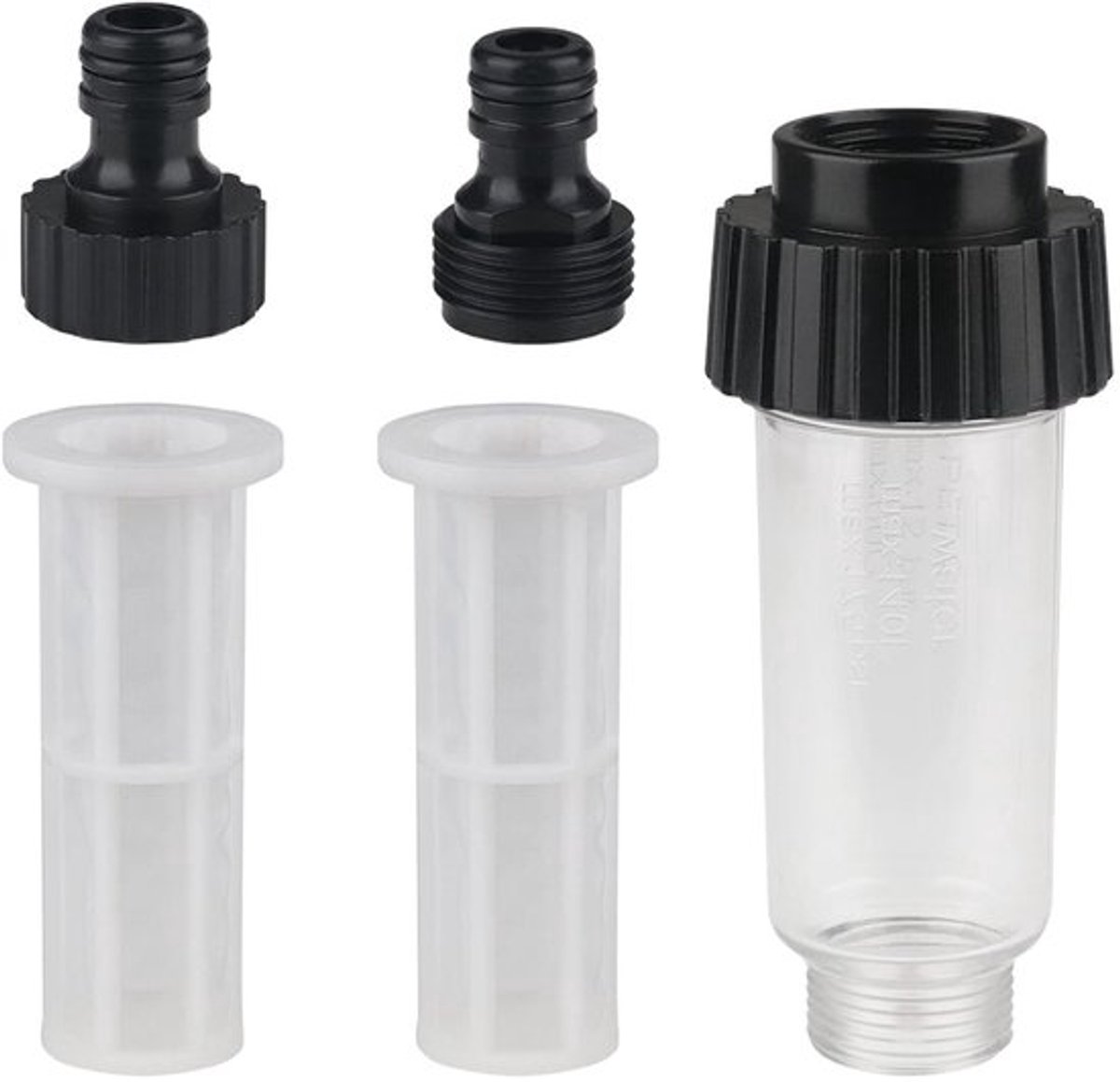 Waterfilter voor tuinslang en camper - 3/4 inch watervoorfilter set met filterinzetstukken