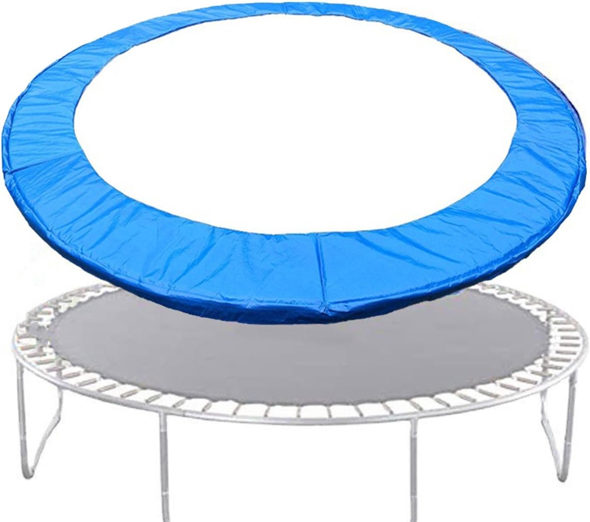 Trampoline Veerkap - Veiligheidskussen - Veilig Buiten Spelen - Scheurbestendig Waterdicht - Universeel - Blauw
