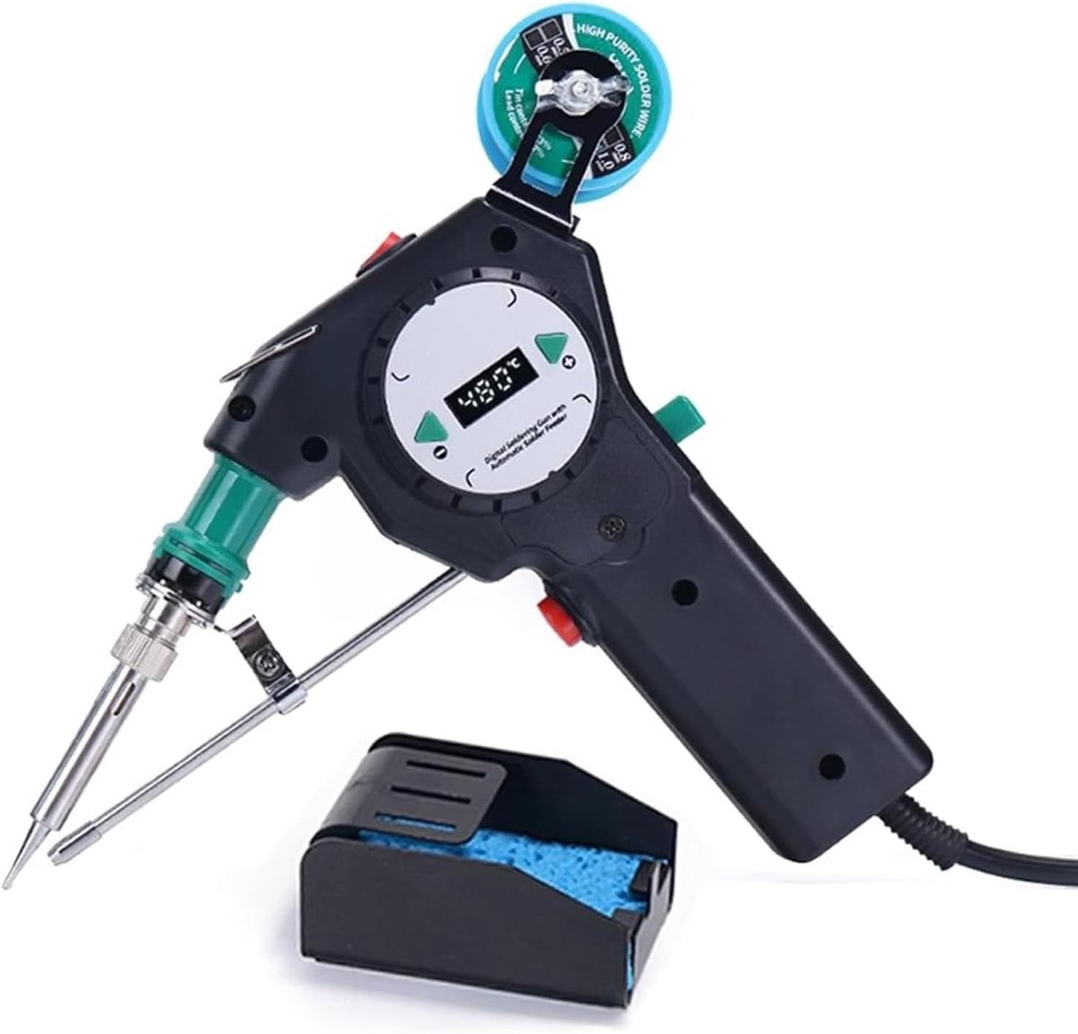 Soldeerbout Set - Lasgereedschap - Elektronische Reparatie - Eénhand Bediening - 90-480°C Instelbaar - Grijs