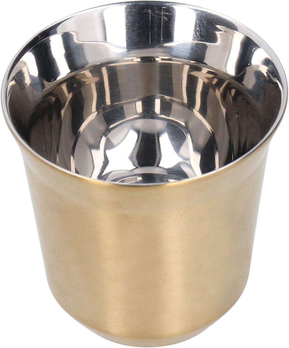 Koffiemok Roestvrij - Theekop Draagbaar - Kamperen Reizen - Dubbelwandig Geïsoleerd - 80 ml - Roségoud