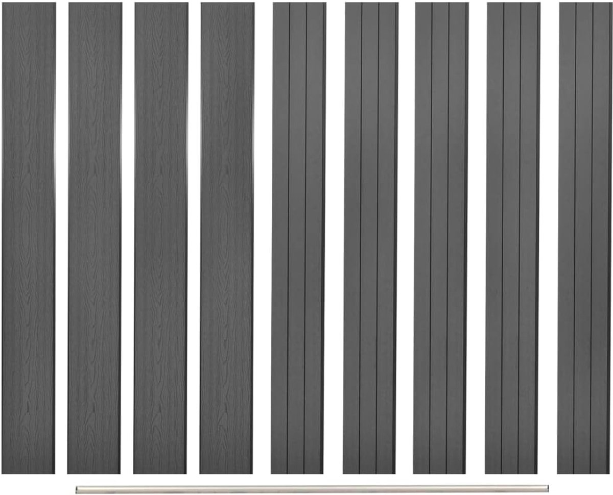 Hekplanken Composiet - Tuinhekplanken Vervangend - Privacy Creëren - Onderhoudsvrij Duurzaam - 170 cm - Grijs