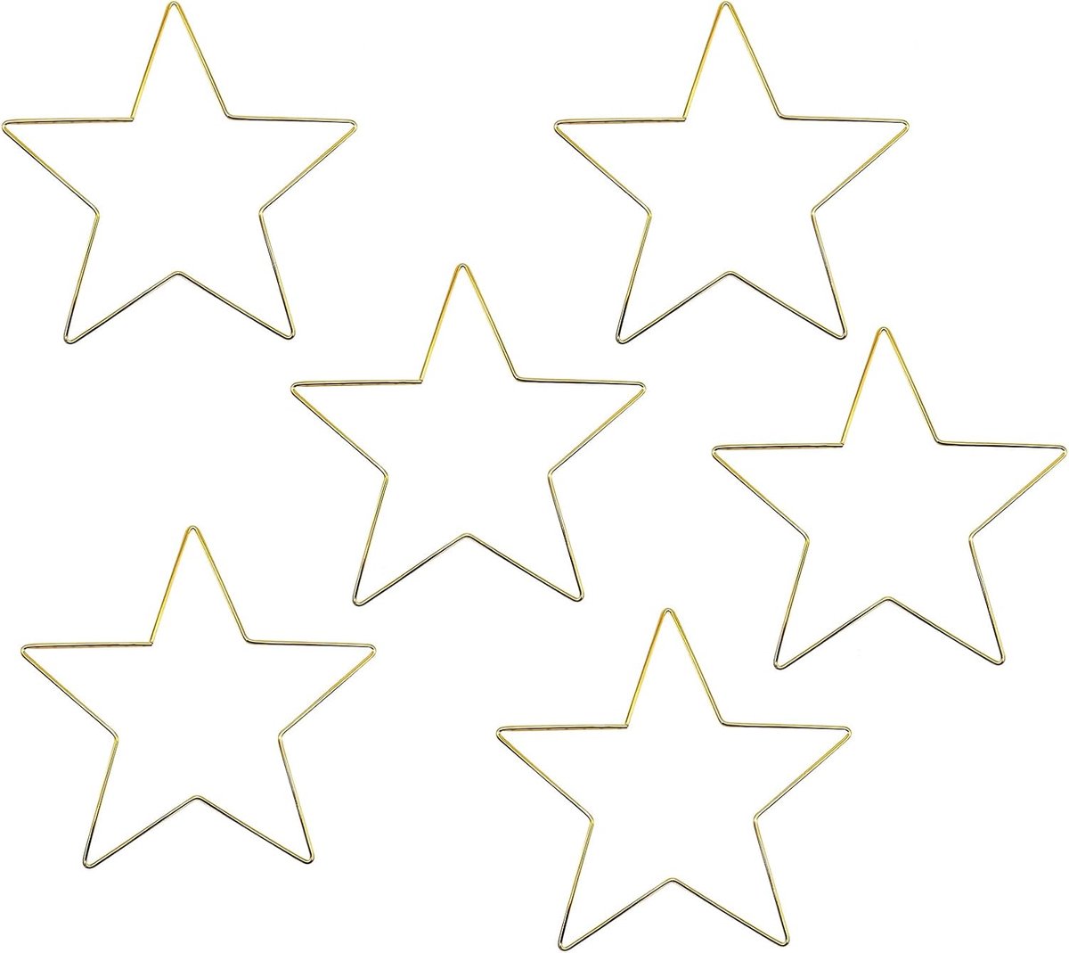 Stervormige Draadringen - Krans Frames - Decoraties Maken - Aanpasbare Constructie - 30 cm - Zwart