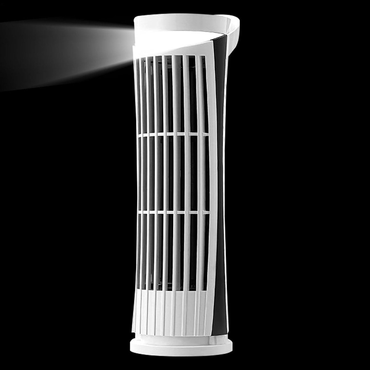 Torenventilator - Stille ventilator - Comfortabele luchtstroom - Bladloos ontwerp - 27 cm hoog - Wit