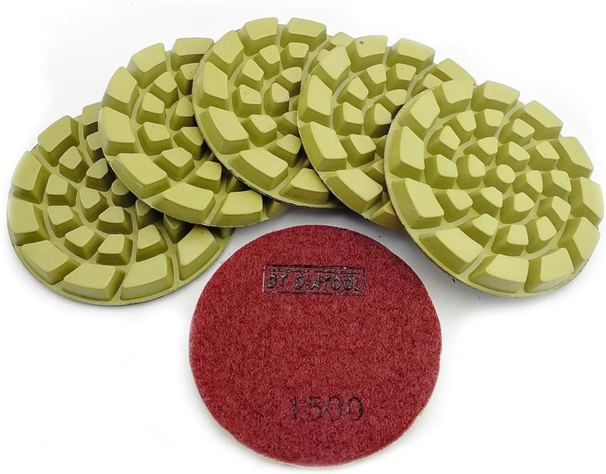 Beton Polijstkussens - Diamant Pads - Vloeren Polijsten - Set van 6 stuks - 4 inch - Niet gespecificeerd