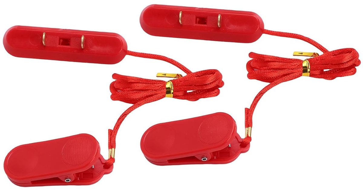 Veiligheidssleutel Loopband - Noodstop Clip - Veilig Trainen - Universele Pasvorm - 2 Stuks - Zwart