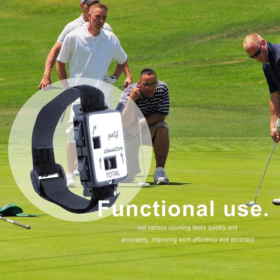 Golf Score Teller - Handmatige Scorer - Golfslag Bijhouden - Batterijloos Mechanisch - 13.2 cm - Zwart van GOLF — afbeelding 3