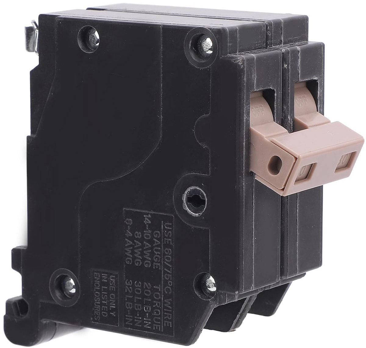 Stroomonderbreker - Zekering - Elektrische Beveiliging - Thermisch Magnetisch - 2-polig 30A - Grijs