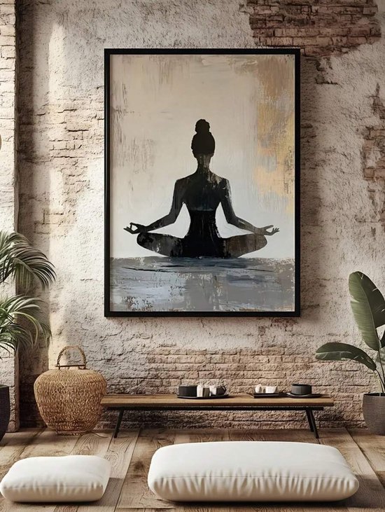 Yoga Positie Canvas - Wanddecoratie Kunstprint - Woonkamer Decoreren - Hoge Resolutie Afbeelding - 70x100 cm - Frameloos — afbeelding 3