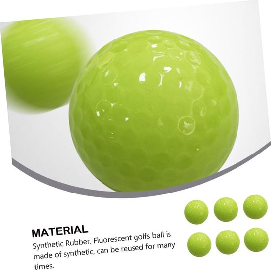 Fluorescerende Golfballen - Nachtgolfballen Oefenballen - Golfen in het Donker - Automatisch Lichtabsorberend - 6 Stuks - Groen — afbeelding 2