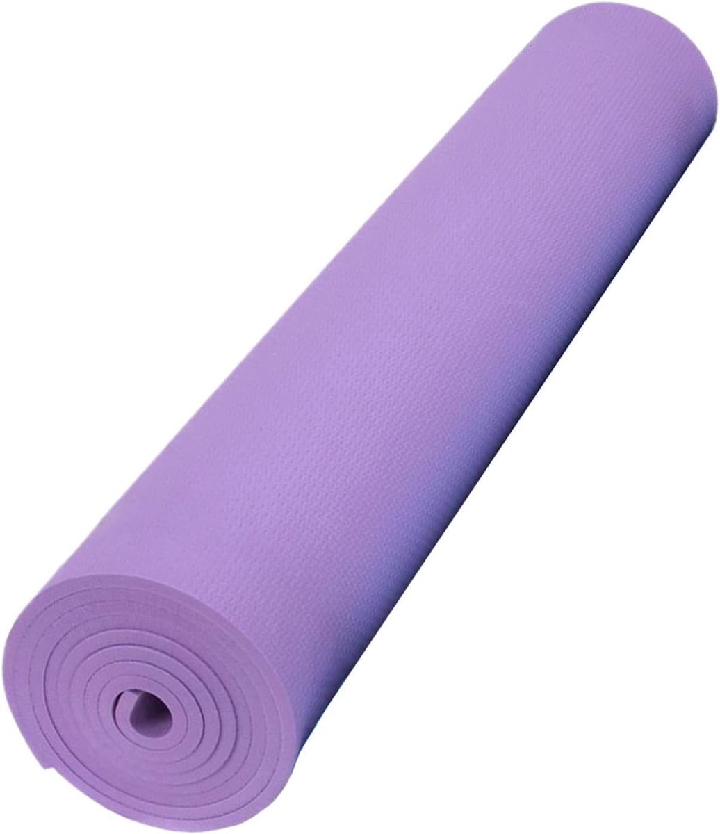Dikke Yogamat - Oefenmat Antislip - Thuis Sporten - Hoge Dichtheid EVA - 63 x 15 cm - Paars
