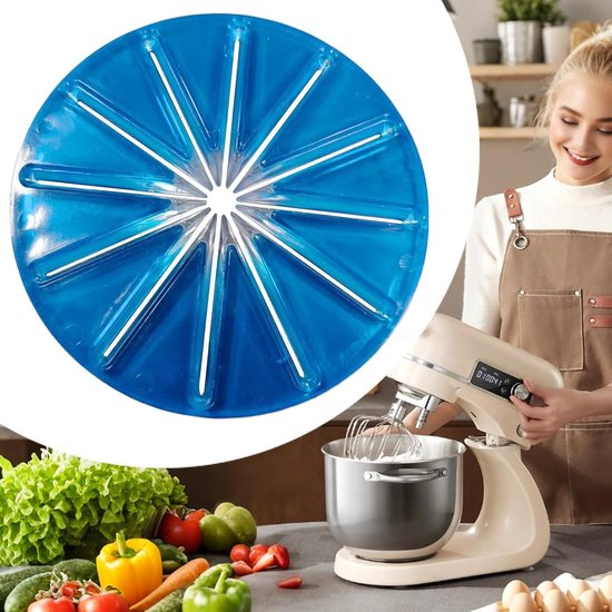 Mixer spatbescherming - Keuken accessoire - Schoon bakken - 6-rijig ontwerp - 14.5 cm - Groen — afbeelding 3