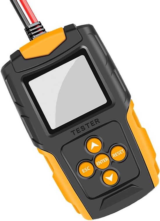 Accutester Auto - Batterij Diagnose - Accu Conditie Checken - Realtime Gegevens - Compact Formaat - Zwart