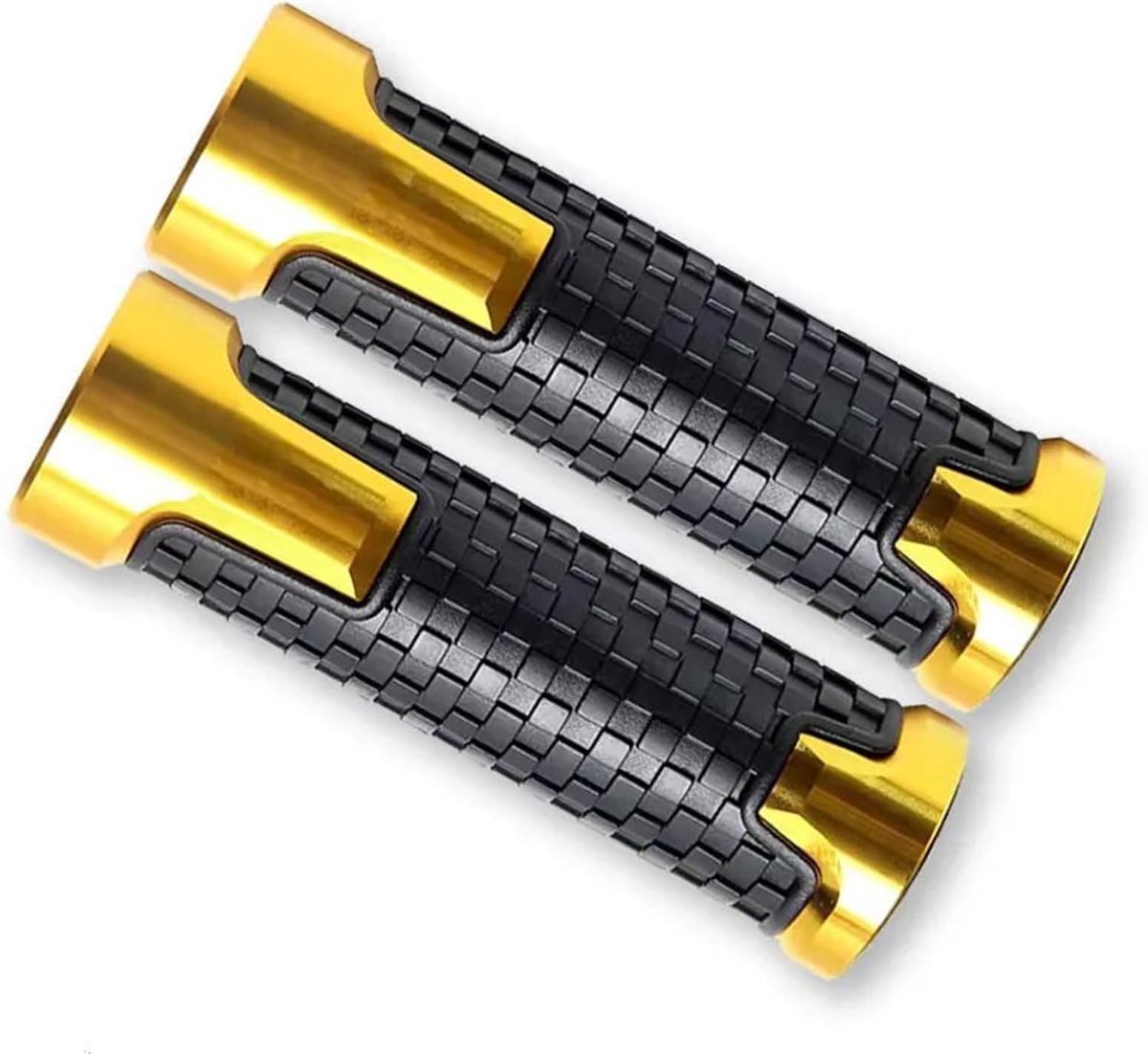Motorfiets Handvatten - Stuur Grepen - Comfortabel Rijden - Trillingsdempend Rubber - 7/8 Inch - Goud