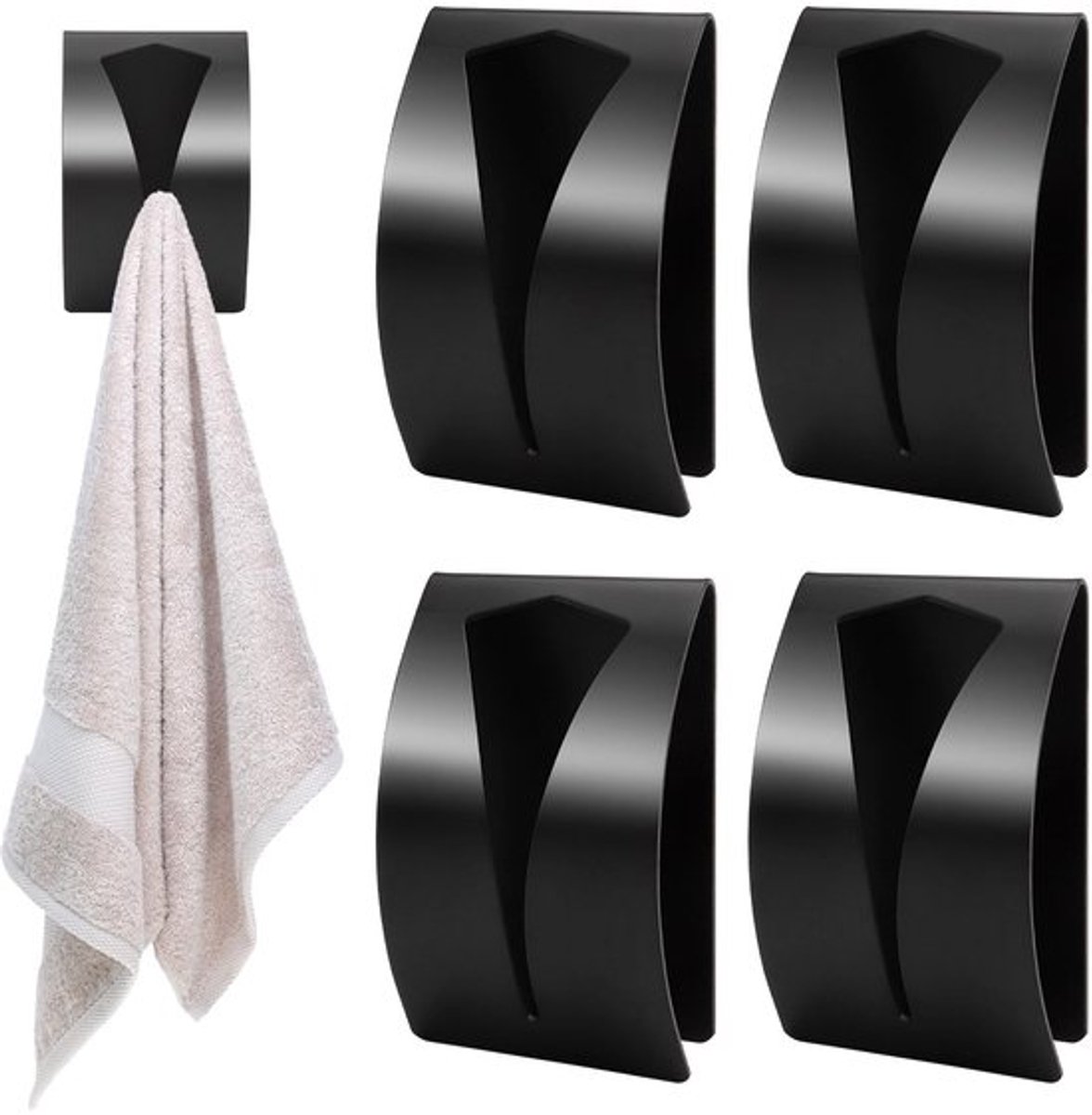 IMstore - Handdoekhouder - Modern design - Zelfklevend - Handdoekklem - Geschikt