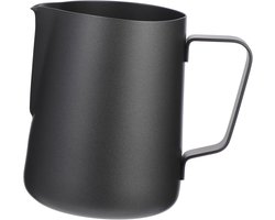 Melkopschuimerkan - Koffiepot gietkan - Koffiebereiding thuis - Inclusief latte pen - 13x11.5CM - Zwart