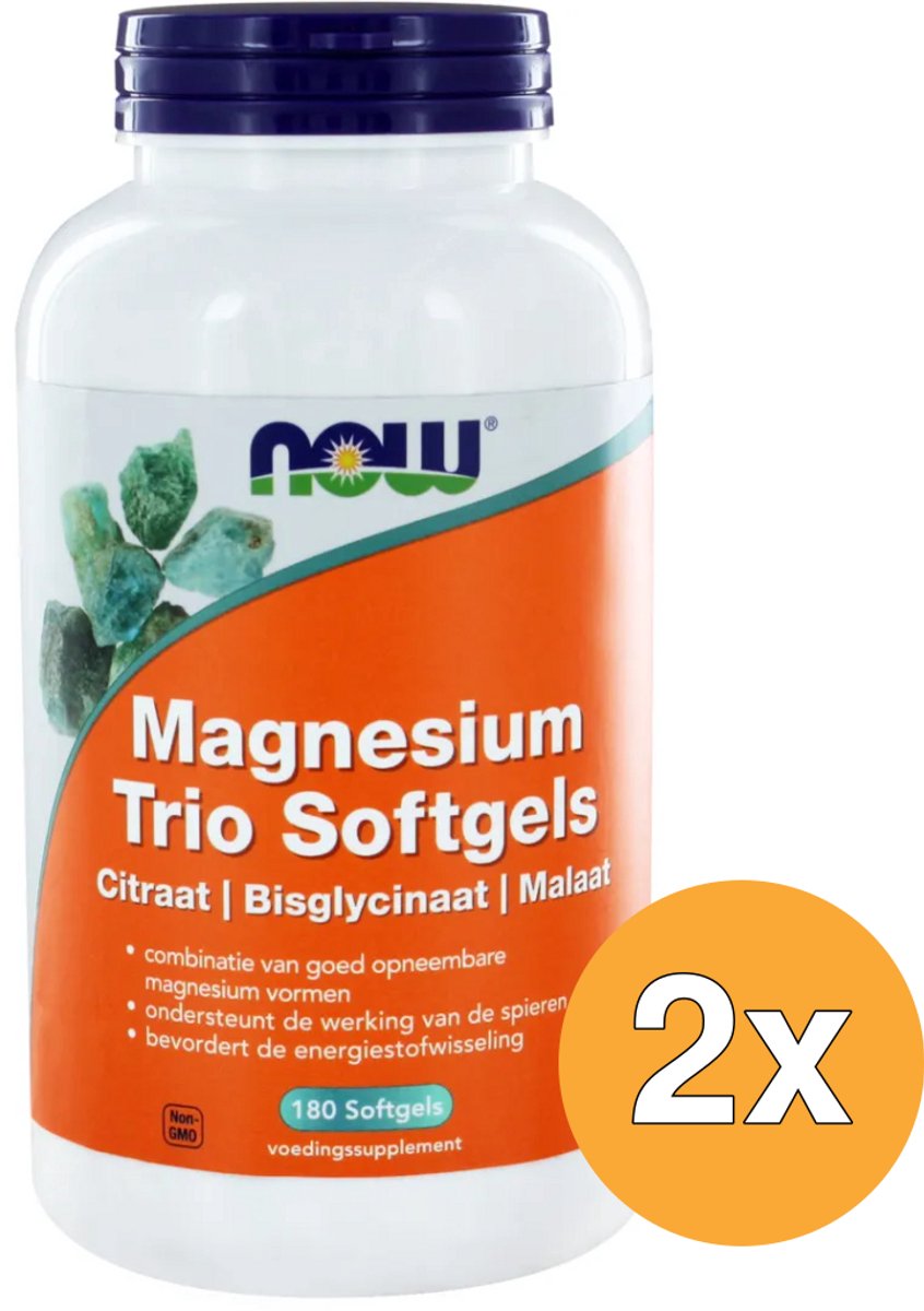 2x Now Magnesium trio (180 softgels)