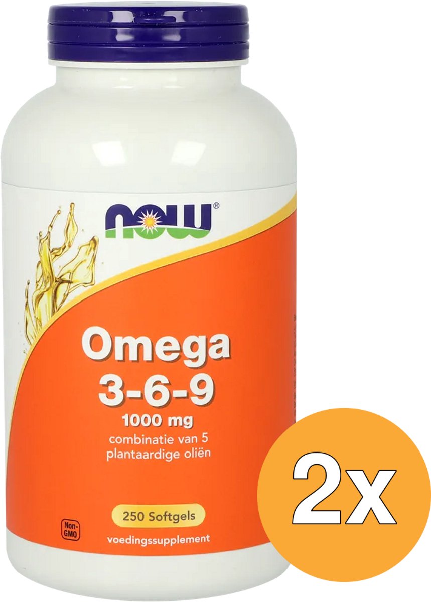 2x Now Omega 3-6-9 1000Mg (250 softgels)