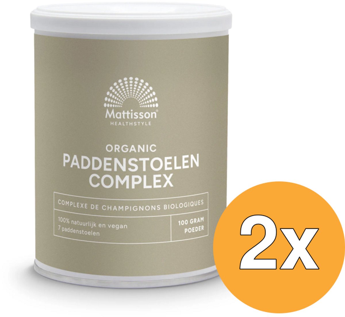 2x Mattisson Organic Paddenstoelen Complex (100 gr)