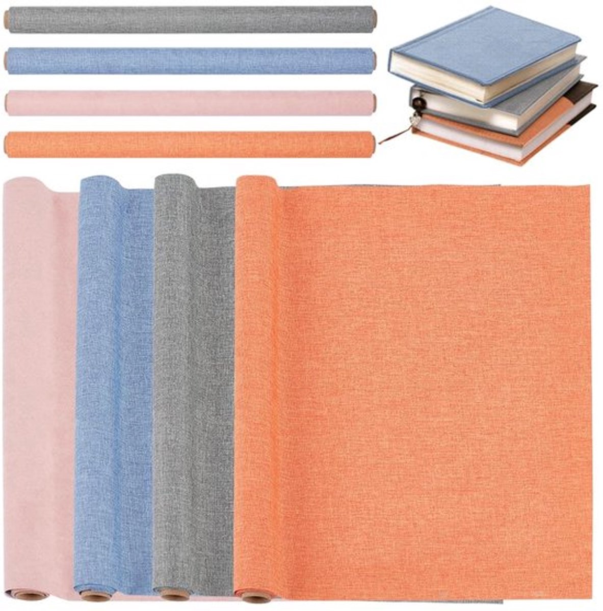 Allecto - Polyester Boekomslag - Boekbinding Doek - 4 Vellen 100x43cm