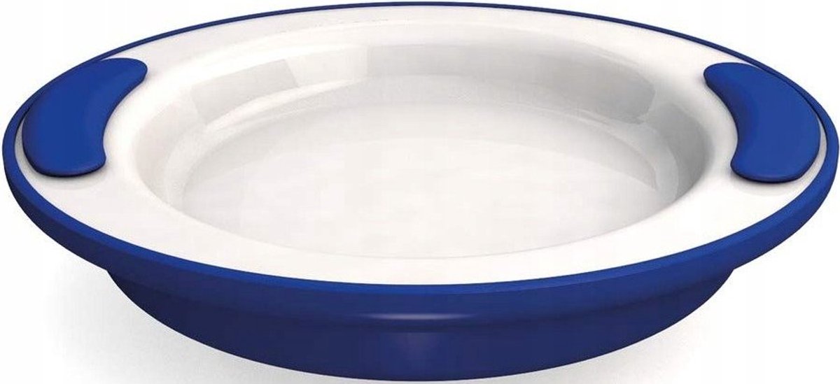 Warmhoudbord - wit- blauw - Ornamin