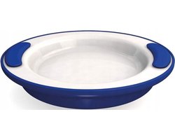 Warmhoudbord - wit- blauw - Ornamin