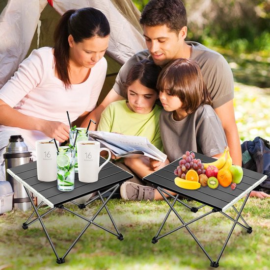 Opvouwbare Campingtafel - Lichtgewicht Aluminium Vouwtafel - Compact - Inclusief Draagtas - Draagvermogen 15 kg - Voor Camping, Picknick, Vissen, Wandelen & Outdoor — afbeelding 3