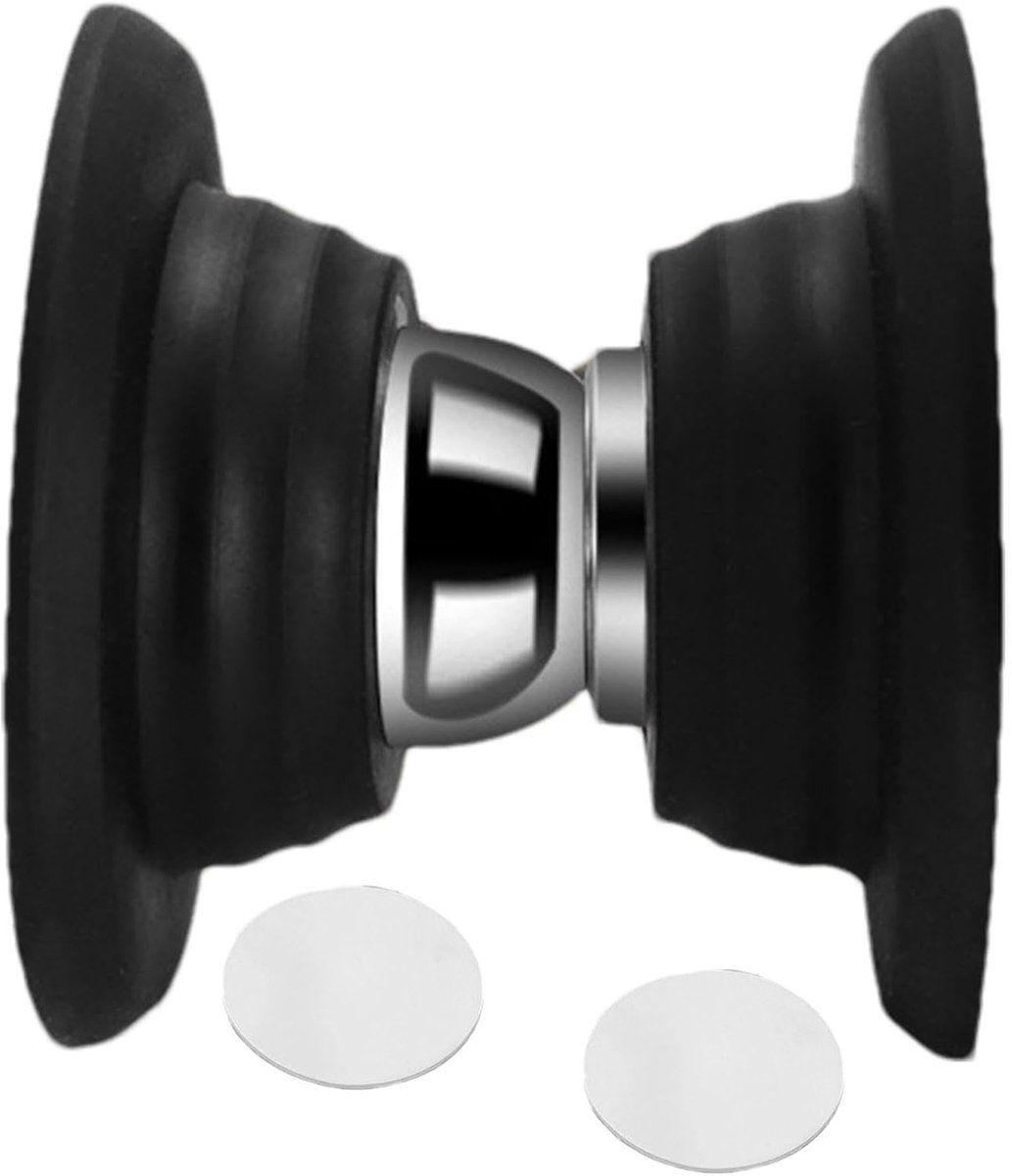 Magnetische Deurstopper - Deurvanger Muurbeschermer - Deur Open Houden - Geen Boren Nodig - 5.5 cm Hoogte - Zwart