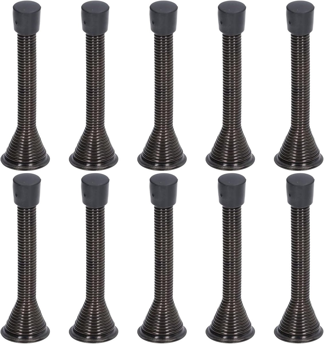 Deur buffers - Wandbeschermers - Deuren Vangen - Roestvrij staal - 10 stuks - Zwart