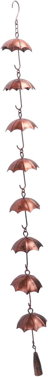 Regenketting - Waterafvoer - Decoratieve Tuin - 8 Koppen Bel Geluid - 100 cm - Zwart
