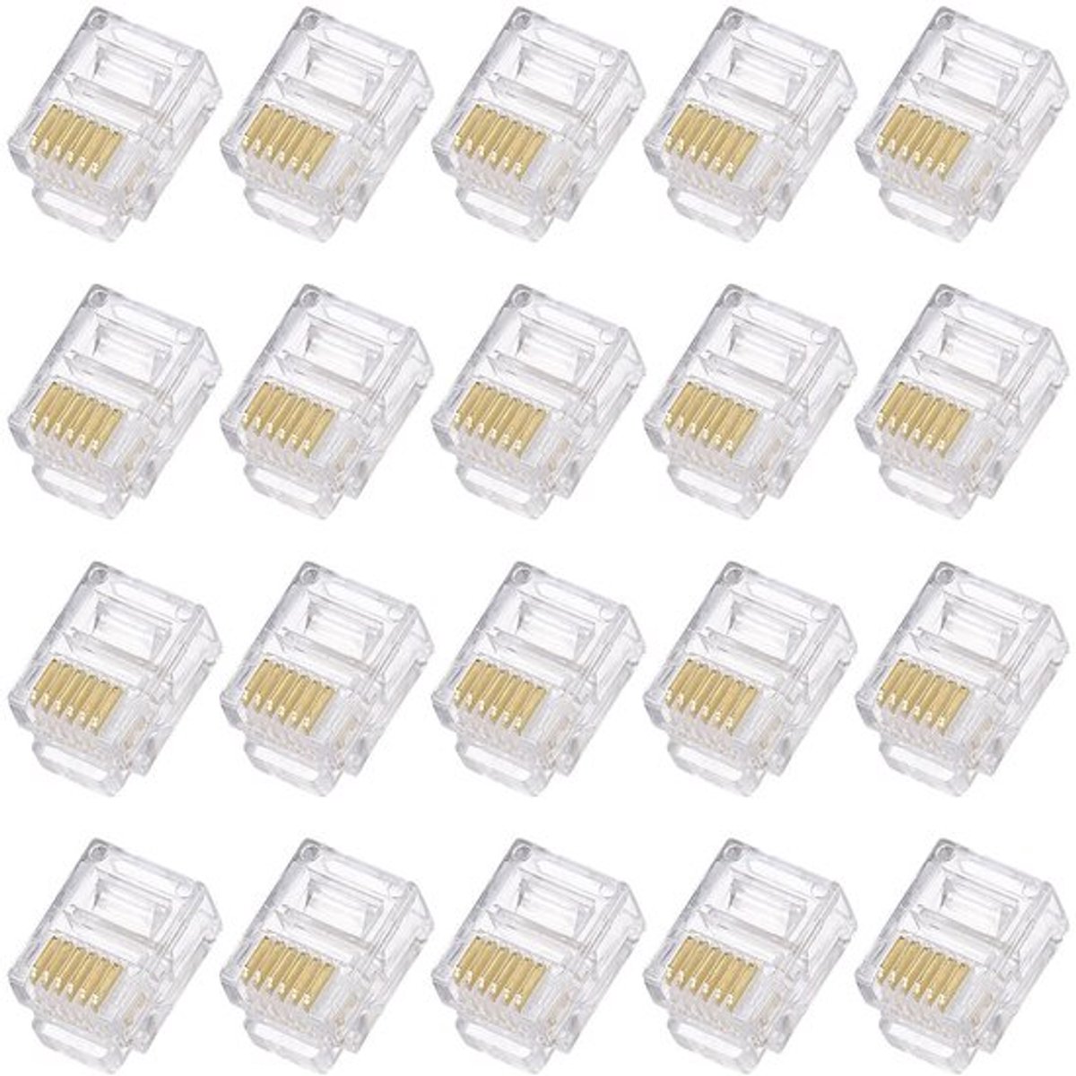 Goudgeplateerde telefoonconnector Rj11/rj12 Dailygoody