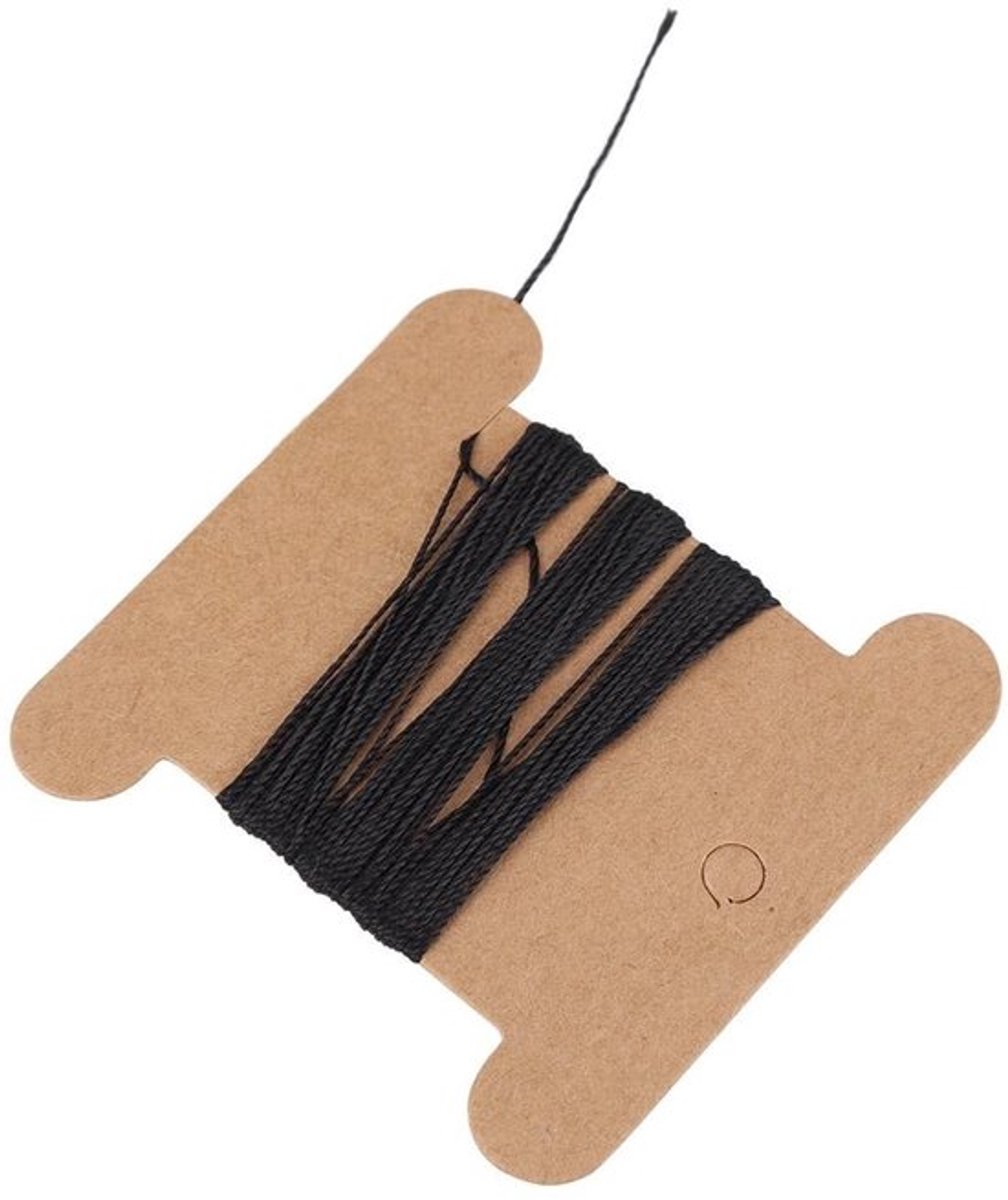 Luxe Zwart Handvatten - Echt Leer, DIY Tas Grepen