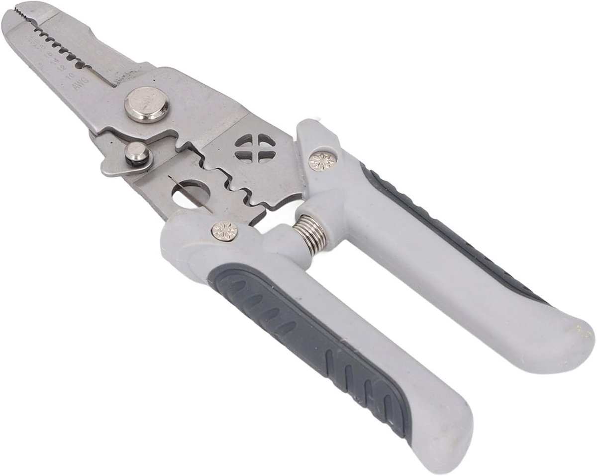 Draadstripper Crimper - Krimptang Striptang - Elektrisch Werk - Automatische Spanningscontrole - 10-22 AWG - Zwart