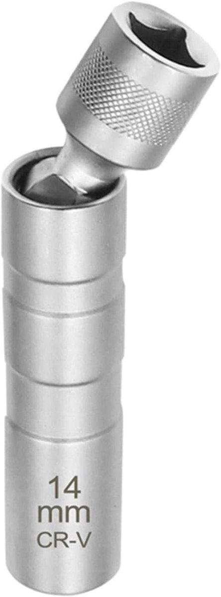 Bougiesleutel Set - Motor Reparatie - Onderhoud Voertuig - Magnetische Grip - 14mm 16mm - Zilverkleurig