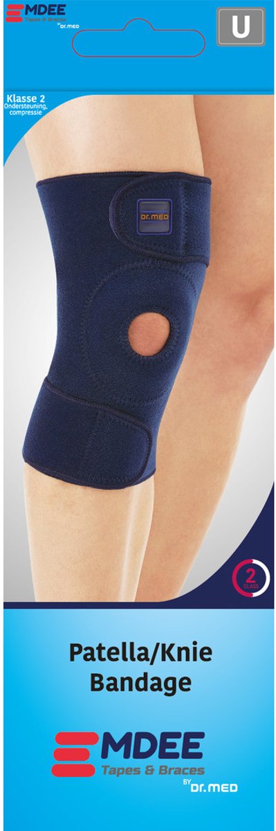 Emdee Patella en Knie Bandage Blauw