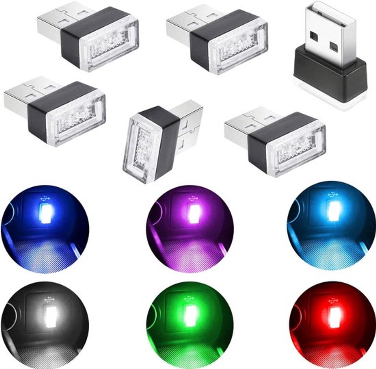 Inovra Plus - Autosfeer - Universele Auto USB Mini LED Verlichting