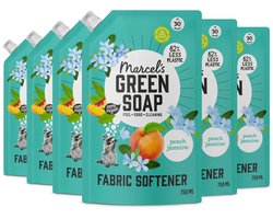 Marcel's Green Soap Wasverzachter Navulling - Perzik & Jasmijn - 6 x 750ml - 180 wasbeurten