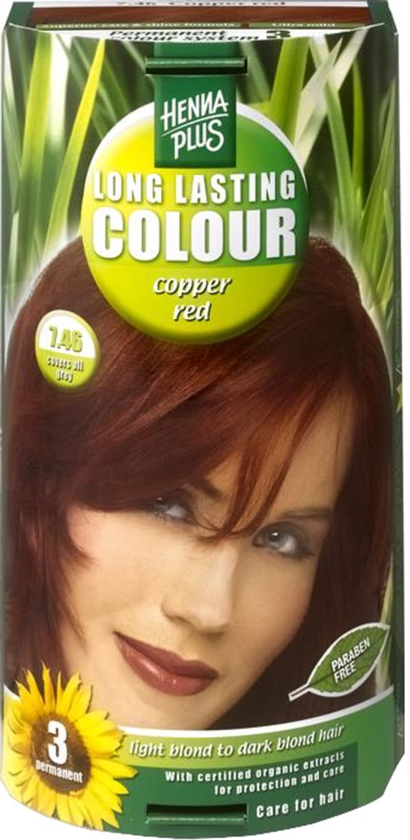 Hennaplus Long Lasting Colour 7.46 Copper red 100ML