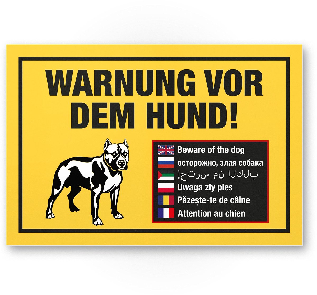 Solidchoice - Waarschuwingsbord 'Hond' voor Tuin en Oprit