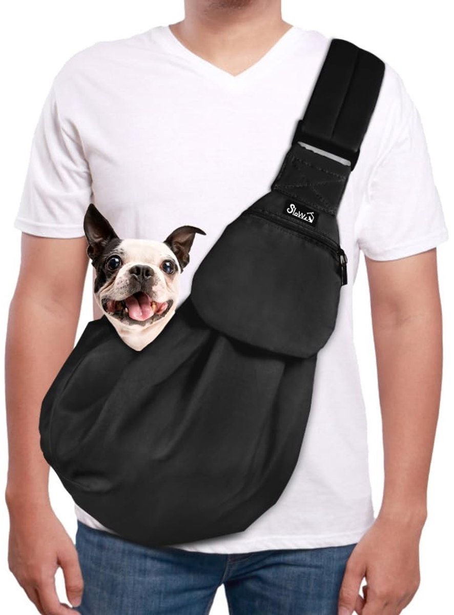 Solidchoice - Handvrije Sling Draagtas voor Honden met Voorzak en Verstelbare Schouderband